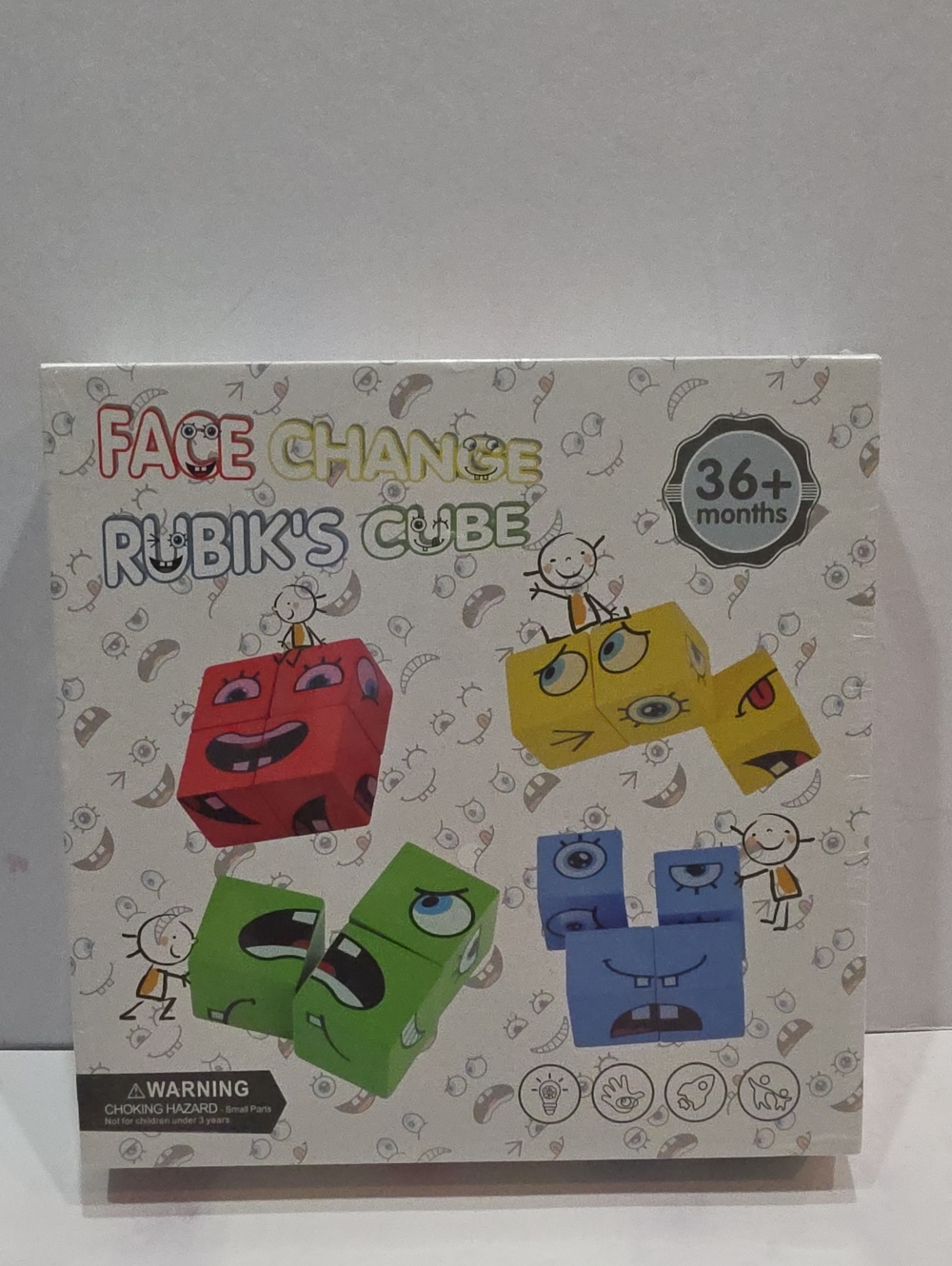 Face Change Rubik's Cube - Multicolor Game Brand New